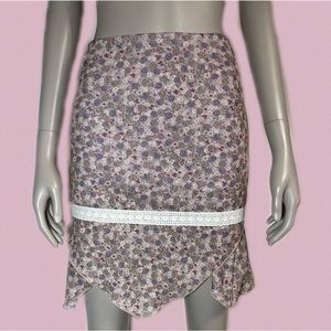 90s Floral Mini Skirt